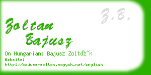 zoltan bajusz business card